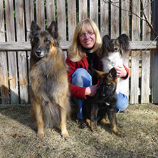 Siw with her own dogs